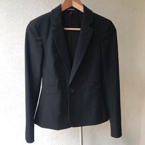 Express Black Blazer with thin white stripes - Size 0